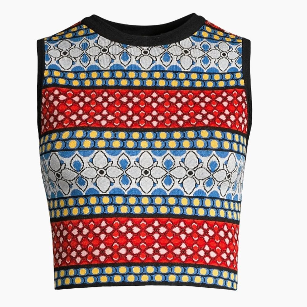Alice + Olivia Coryn Printed Top